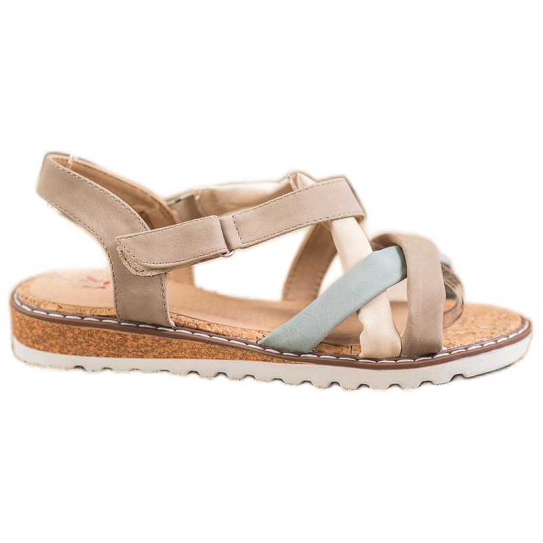 Kylie Sandale s čičak trakom smeđa