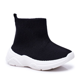 FRROCK Visoke crne dječje sportske cipele Viki crna