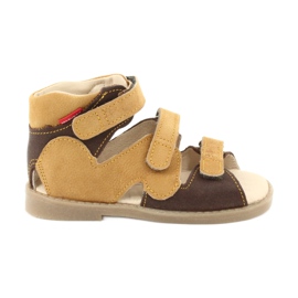 Visoke preventivne sandale Mazurek 291 smeđ žuti