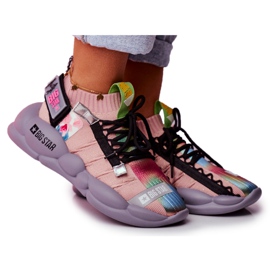 Ženske sportske cipele Big Star by Daniel Lopez FF274A581 ružičasta višebojan