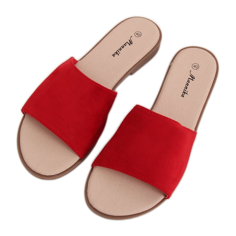 Crvene ženske crvene papuče WL1606 Crvene crvena