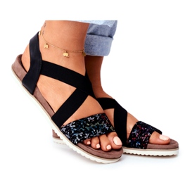 EVE Elegantne ženske sandale Black Morrin crno