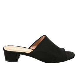 Crne papuče s visokim potpeticama 77-91 crna