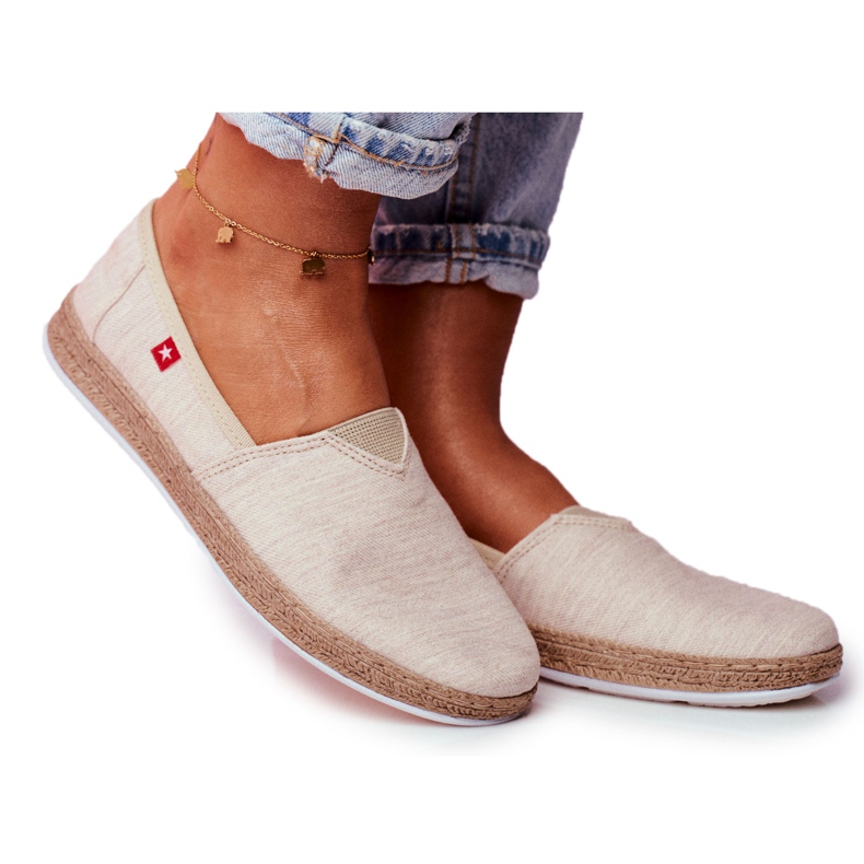 Ženske espadrile Big Star Slip-on bež FF276026