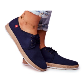 Ženske espadrile Big Star Navy Blue FF276042 tamnoplava