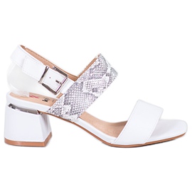 Kylie Modne sandale na šanku bijela