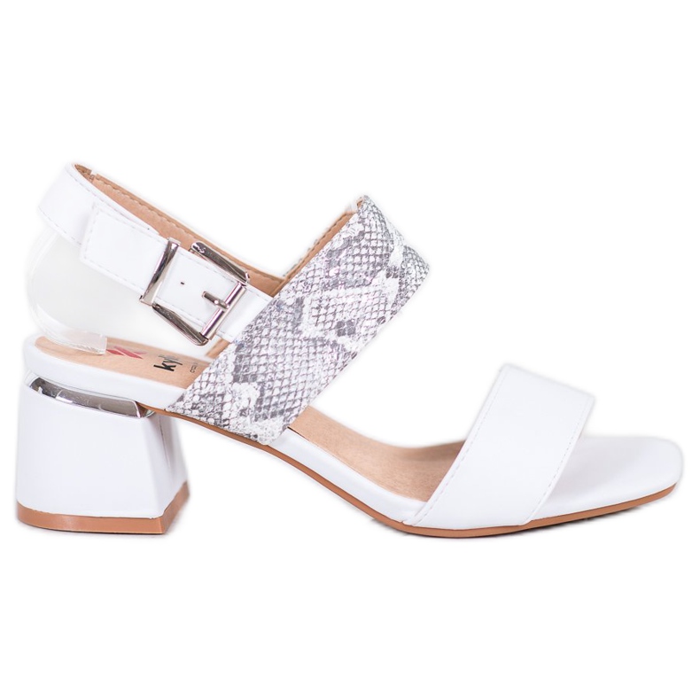 Kylie Modne sandale na šanku bijela
