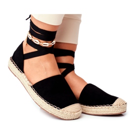 SEA Ženske espadrile, vezane platnom, Black Bonjour crna