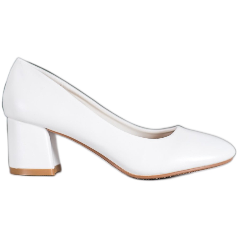 SHELOVET Bijele pumpe s eko kožom bijela