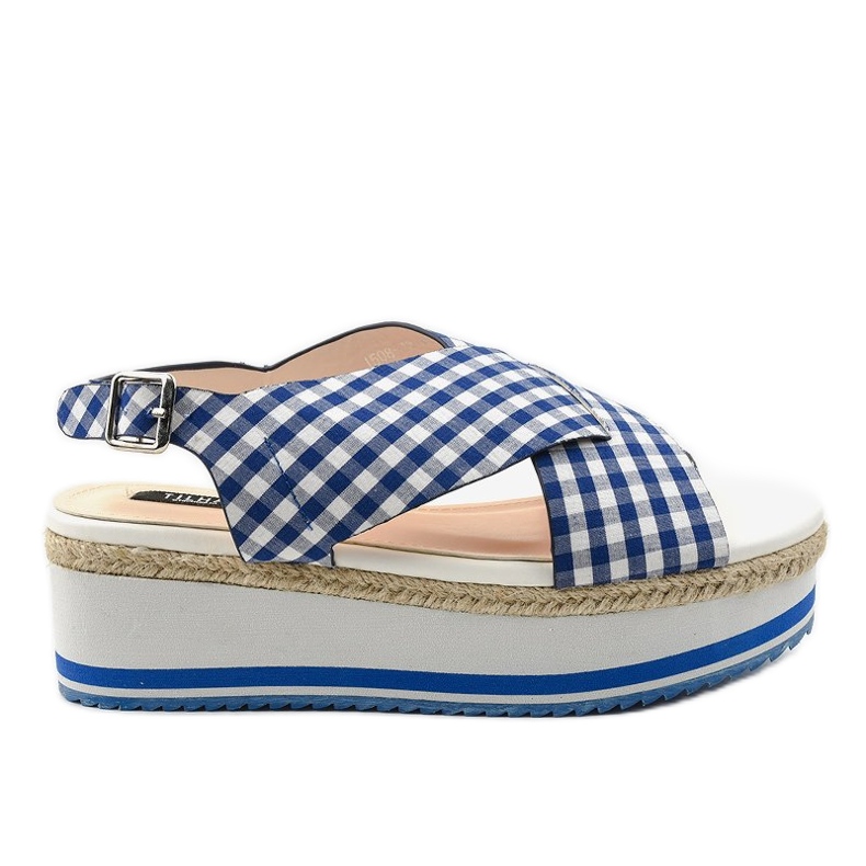 Tamnoplave sandale na platformi 1508-13 plava