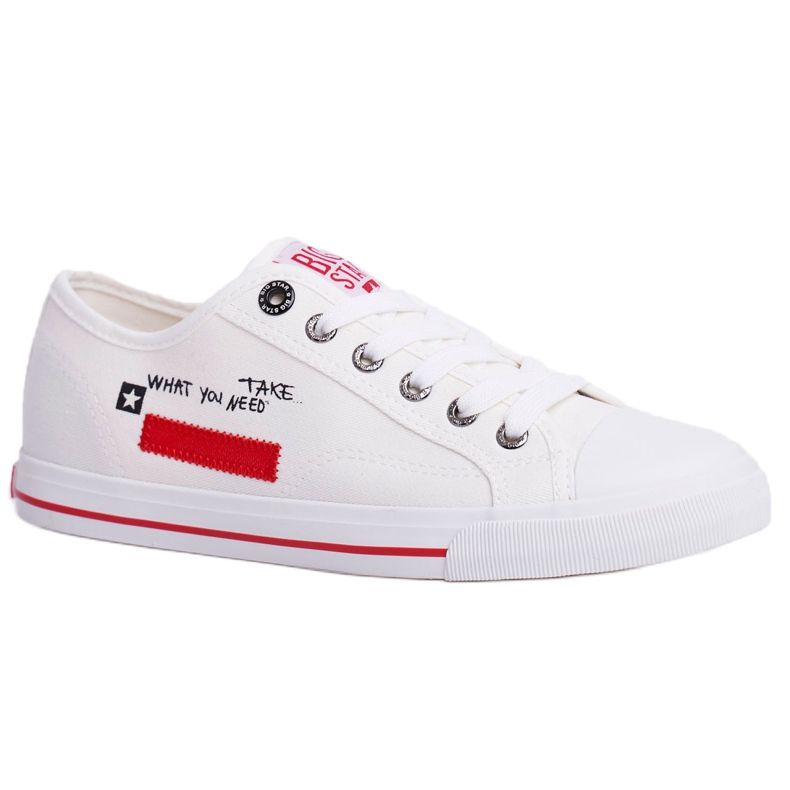 Ženske tenisice Big Star White FF274079 crno crvena