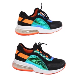 Crne ženske sportske cipele F-3336 CRNE / NARANČAste crna narančasta