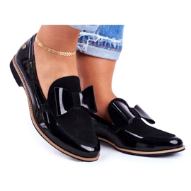 Ženske hlače Maciejka Lakirane mokasine crne 04099-01 / 00-5 crna