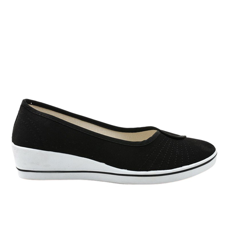 Crne tenisice, tenisice na klin K-1-001 crno