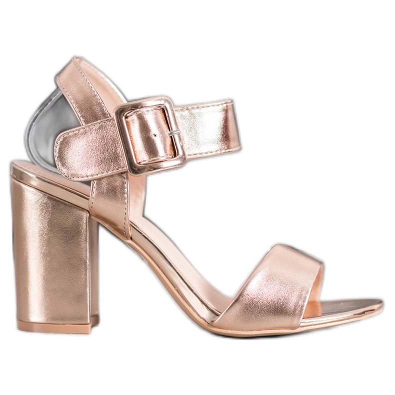 Small Swan Sandale na šanku s eko kožom zlatna