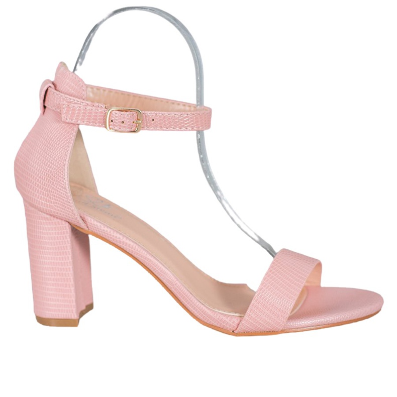 Small Swan Elegantne sandale s visokim potpeticama ružičasta