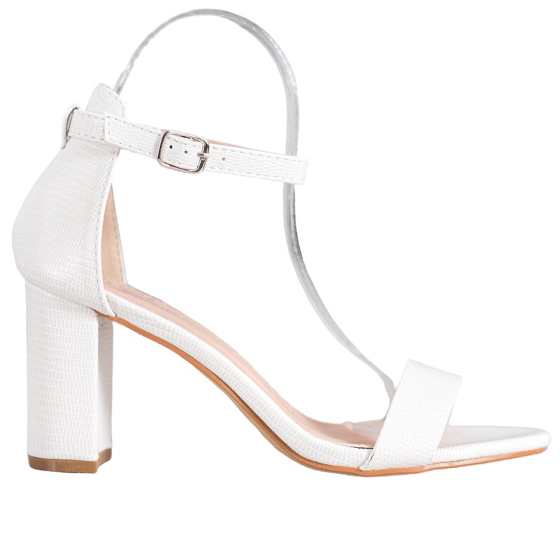 Small Swan Elegantne sandale s visokim potpeticama bijela