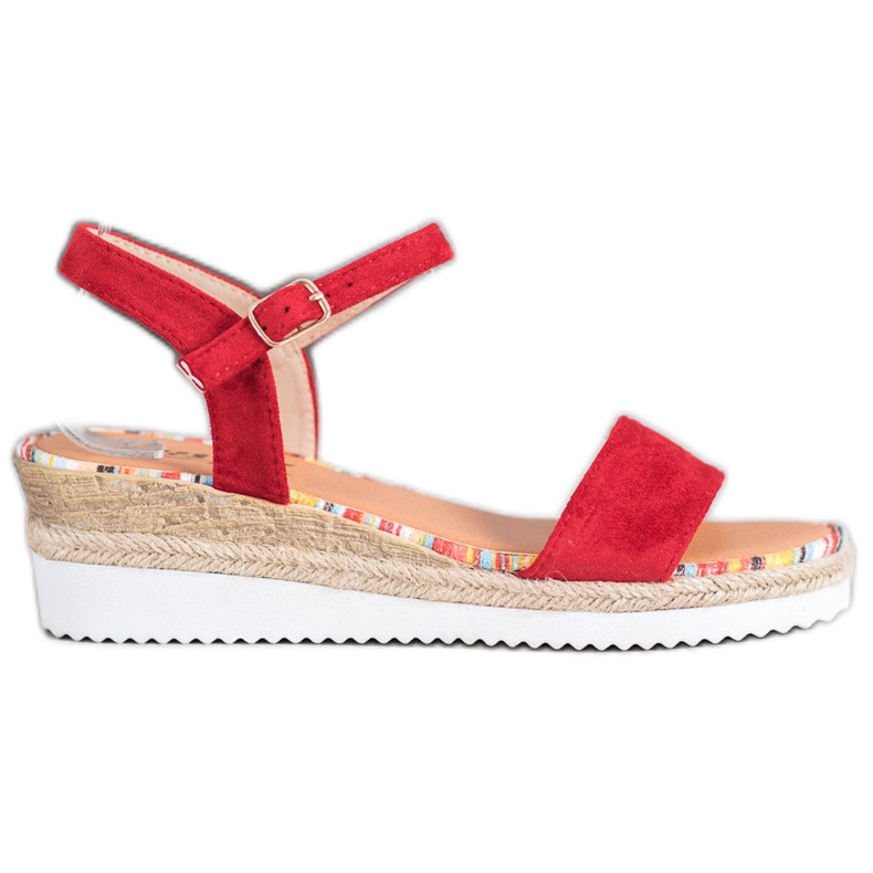 Yes Mile Udobne sandale od antilopa crvena