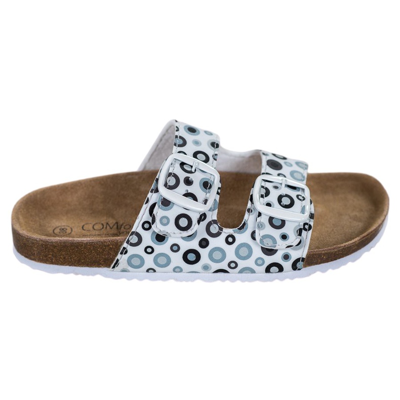 SHELOVET Udobne papuče s uzorkom bijela crno siva