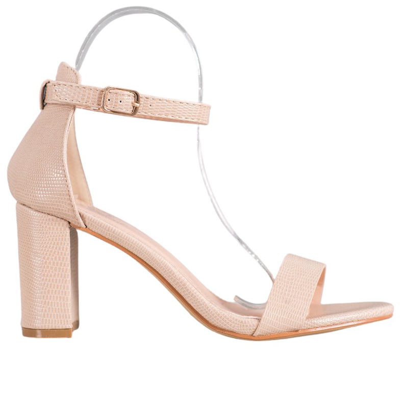 Small Swan Elegantne sandale s visokim potpeticama smeđa