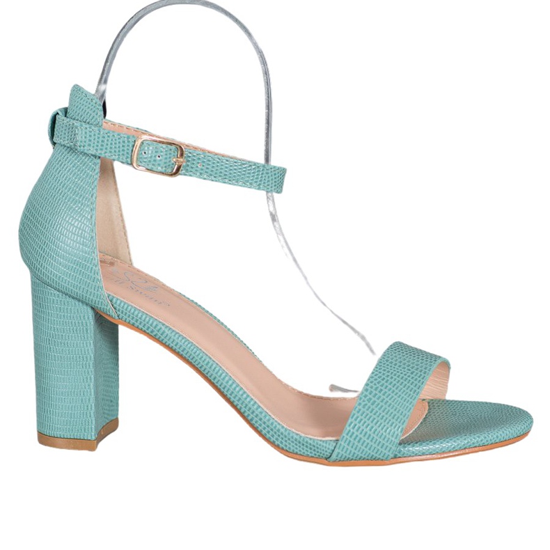 Small Swan Elegantne sandale s visokim potpeticama zelena