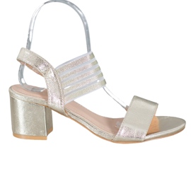 Small Swan Sjajne sandale koje klize zlatni