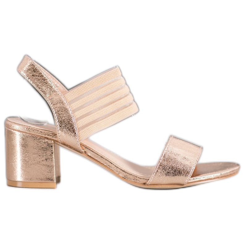Small Swan Sjajne sandale koje klize zlatna