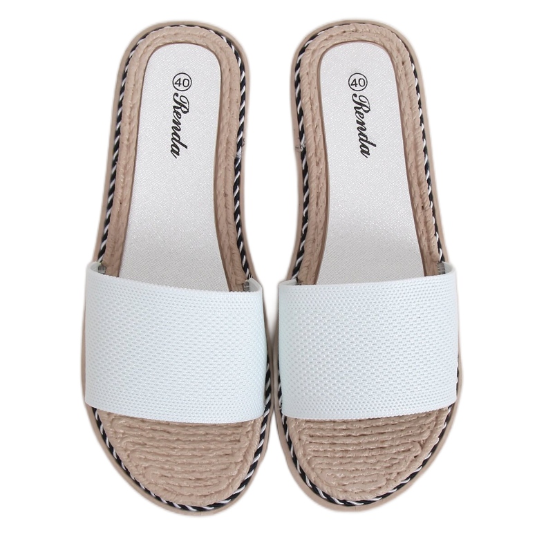 Bijele ženske papuče 35-185 Bijele bijela