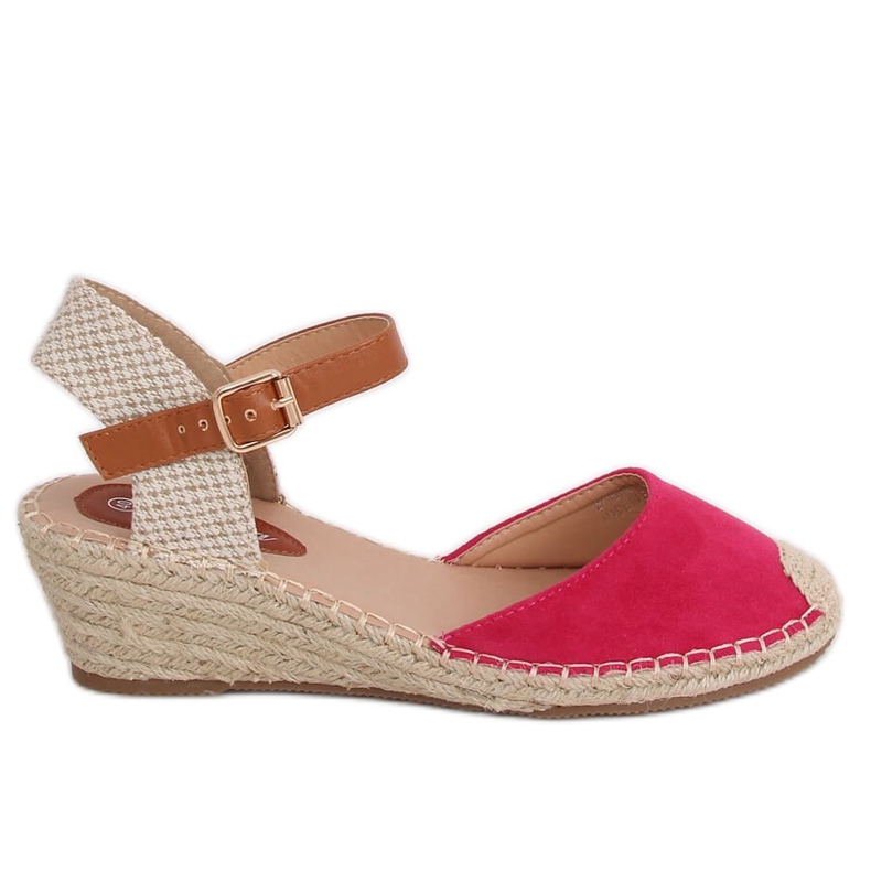 Espadrile na klinovima fuksije S-820 Fushia ružičasta