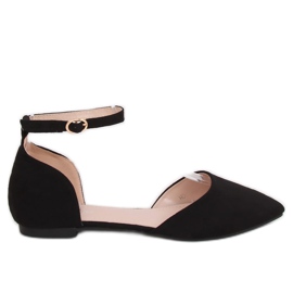 Crne HD-100 Crno izrezane balerinke crna