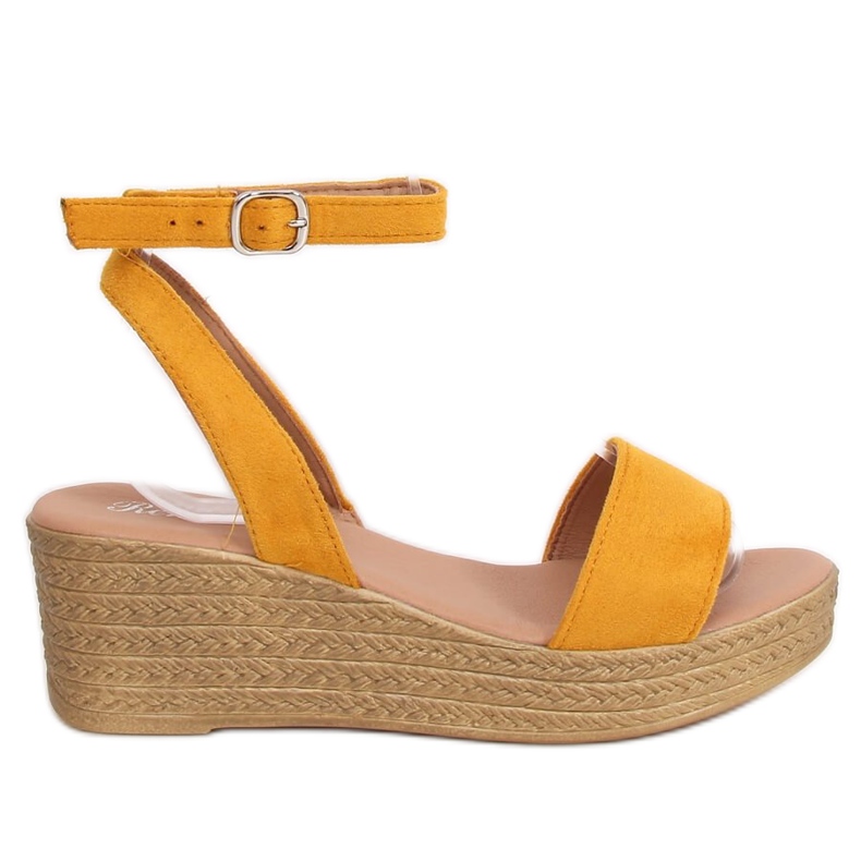 Sandale na klin med 019-18 Žuta žuta boja