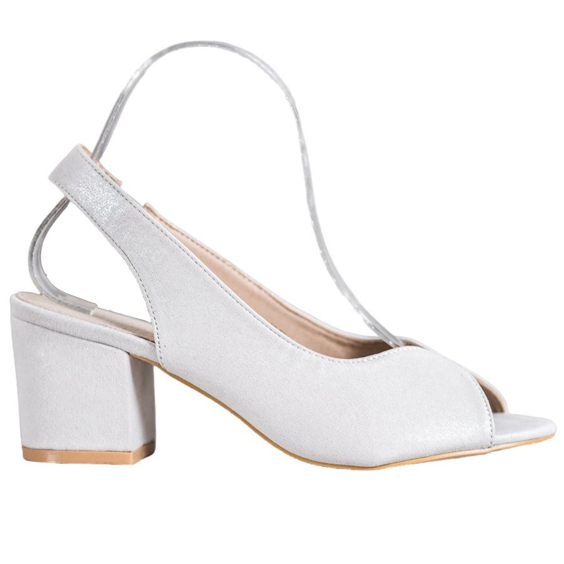 Filippo Ležerne sandale na visoku petu siva