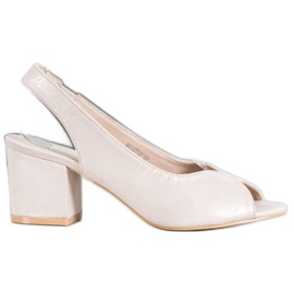 Filippo Ležerne sandale na visoku petu zlatni