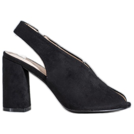 Filippo Klizne sandale na šanku crna