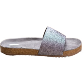 Filippo Grafitne papuče sa sjajem siva