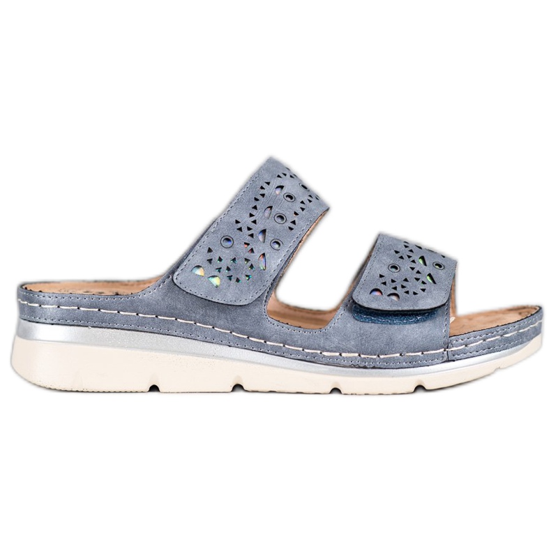 Evento Udobne papuče na čičak plava