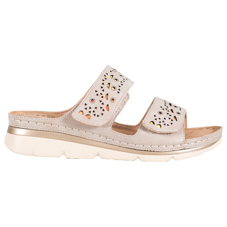 Evento Udobne papuče na čičak smeđa