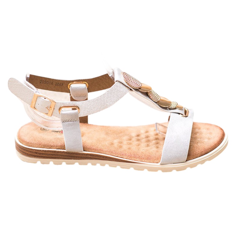 Evento Bijele sandale s ukrasima bijela