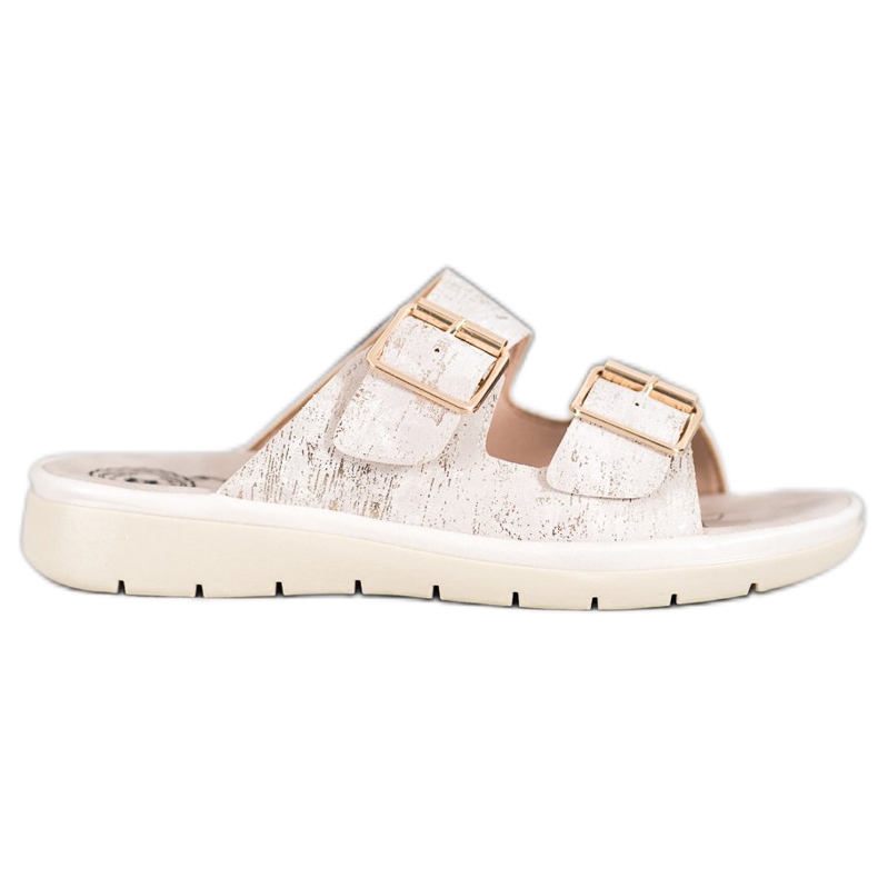 Evento Udobne papuče od eko kože smeđa