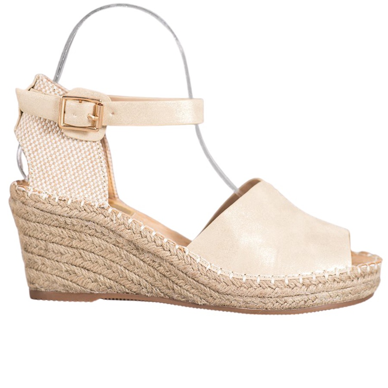 Evento Ležerne sandale na klin smeđa žuta boja