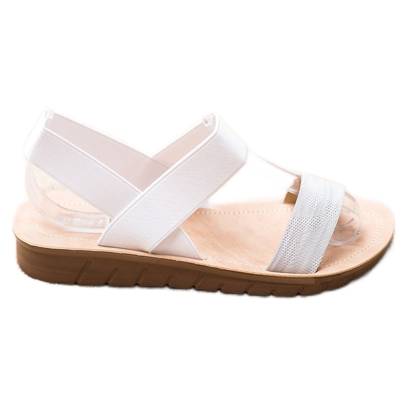 Sea Elves Klizne sandale na platformi bijela siva