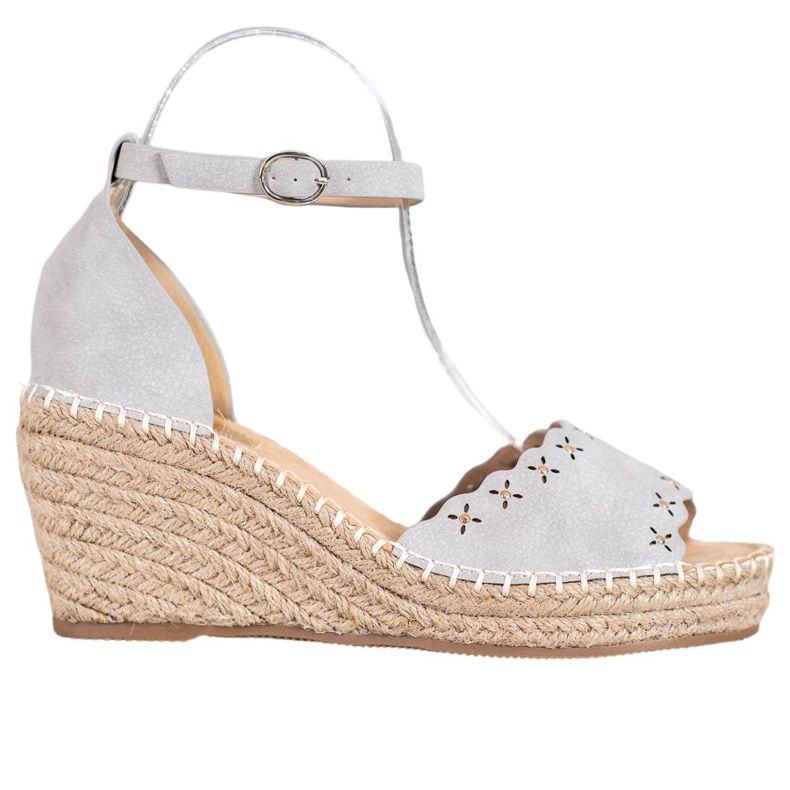 Evento Sandale s ažurnim uzorkom siva