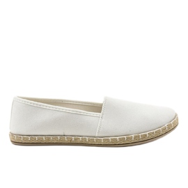 Srebrne slip-on espadrile D1K-19 siva