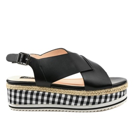 Crne sandale na platformi 1507-1 crna