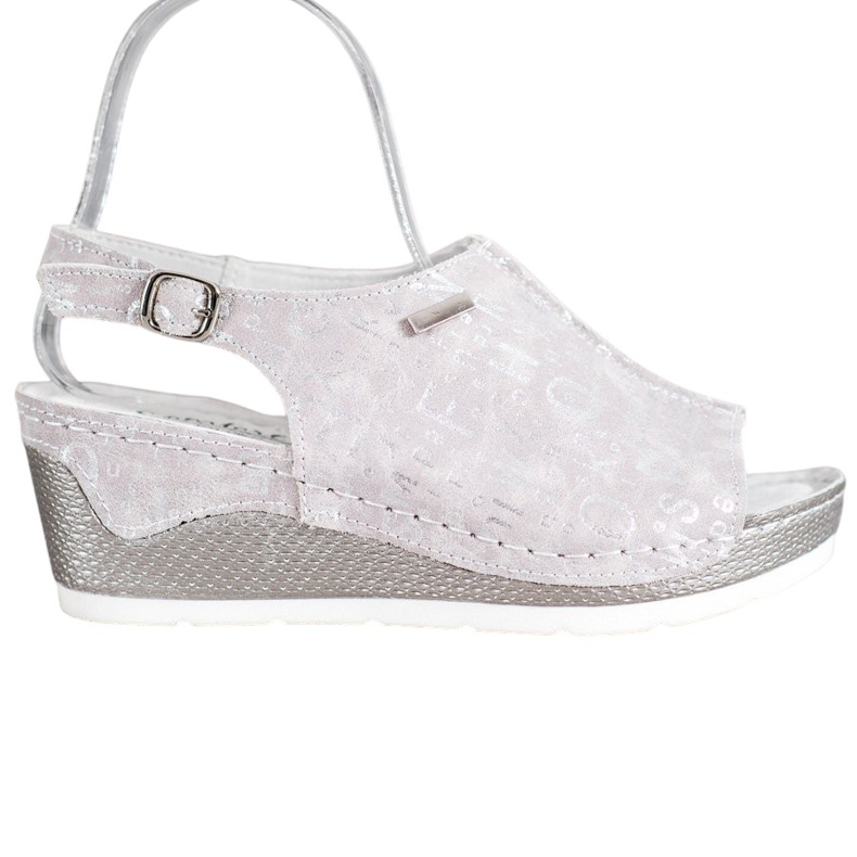 Filippo Sandale odjevene u kožu siva