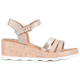 Weide Sandale sa zlatnim klinom