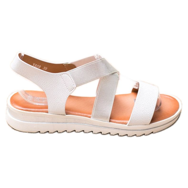 Weide Sandale na platformi bijela siva