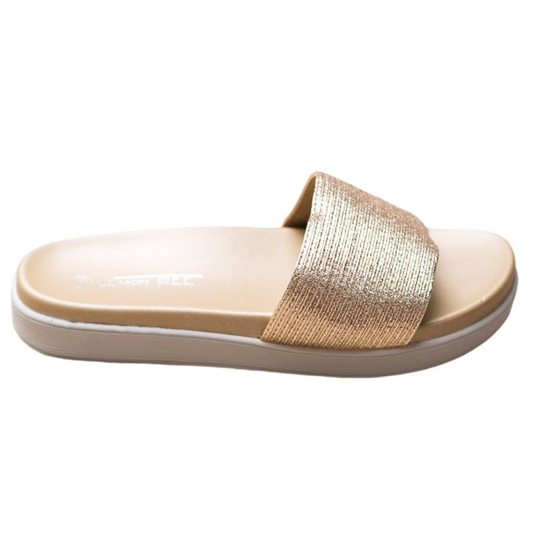 SHELOVET Klasične zlatne papuče zlatna