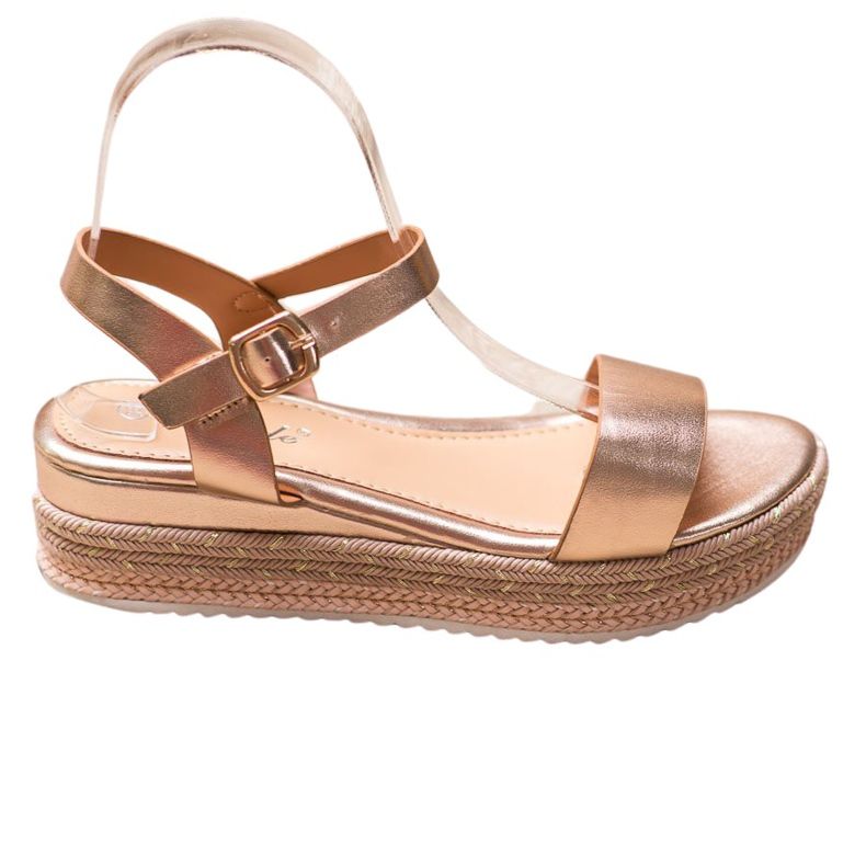 Weide Zlatne sandale s ukrašenom platformom zlatna