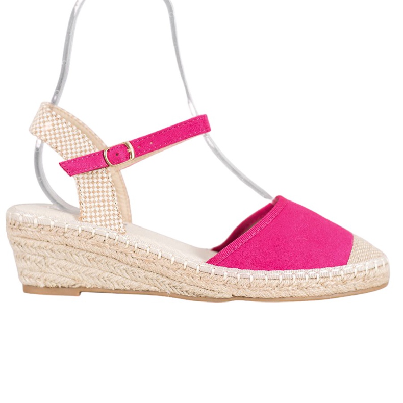 Best Shoes Espadrile ružičaste sandale ružičasta